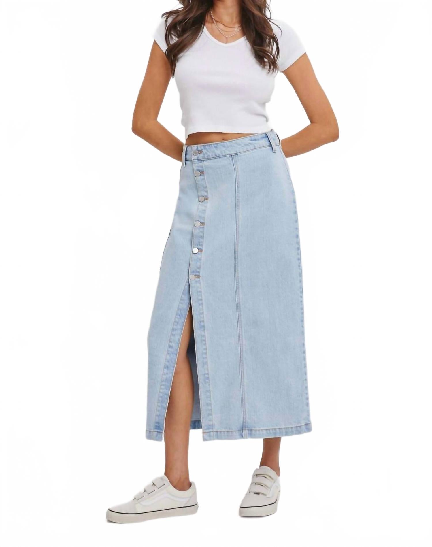 

Юбка миди Sammy Denim из денима светлого оттенка CELLO, Light Wash Denim