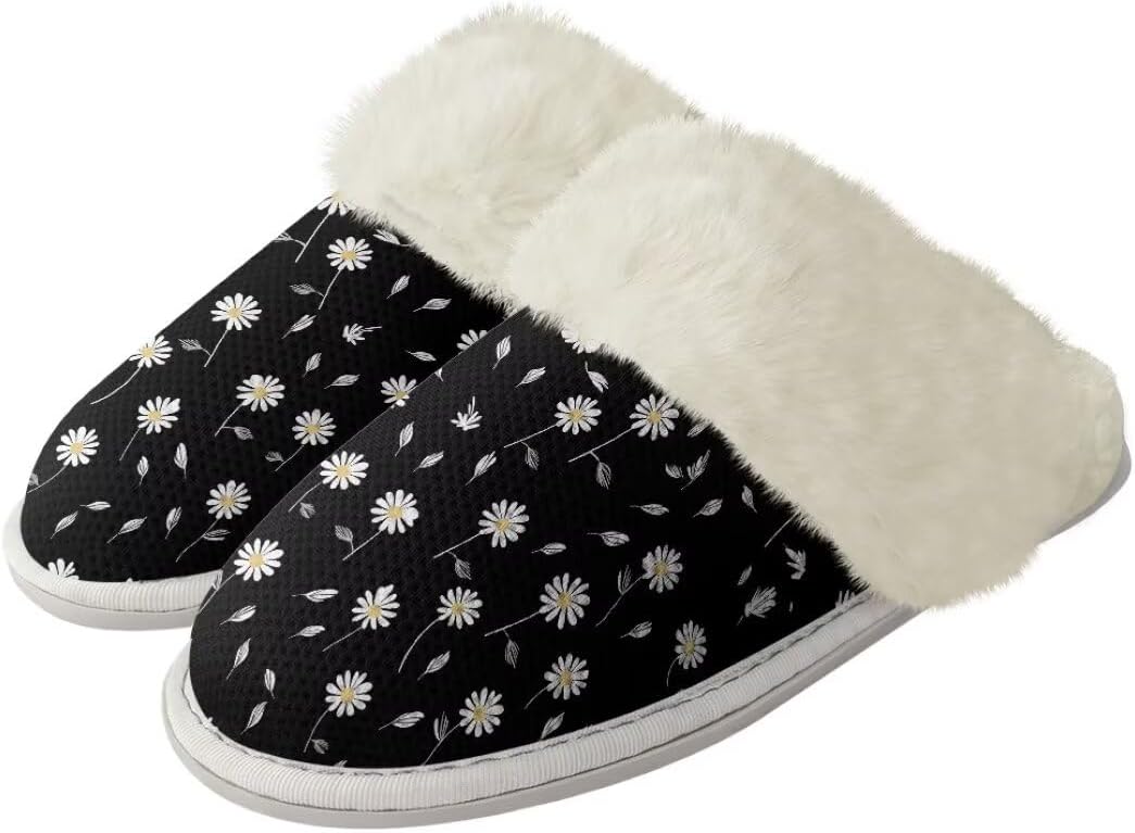 

Женские пушистые тапочки xixirimido с искусственным мехом, мужские противоскользящие домашние тапочки для дома и улицы, Daisy