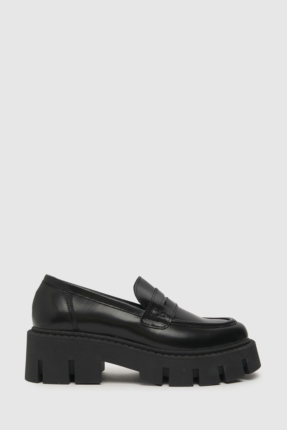 Черные кожаные лоферы Lauren's на толстой подошве Schuh, черный