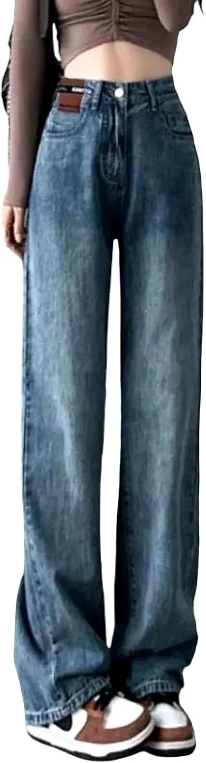 Женские джинсы Vintage Wide Leg с высокой талией и прямым кроем