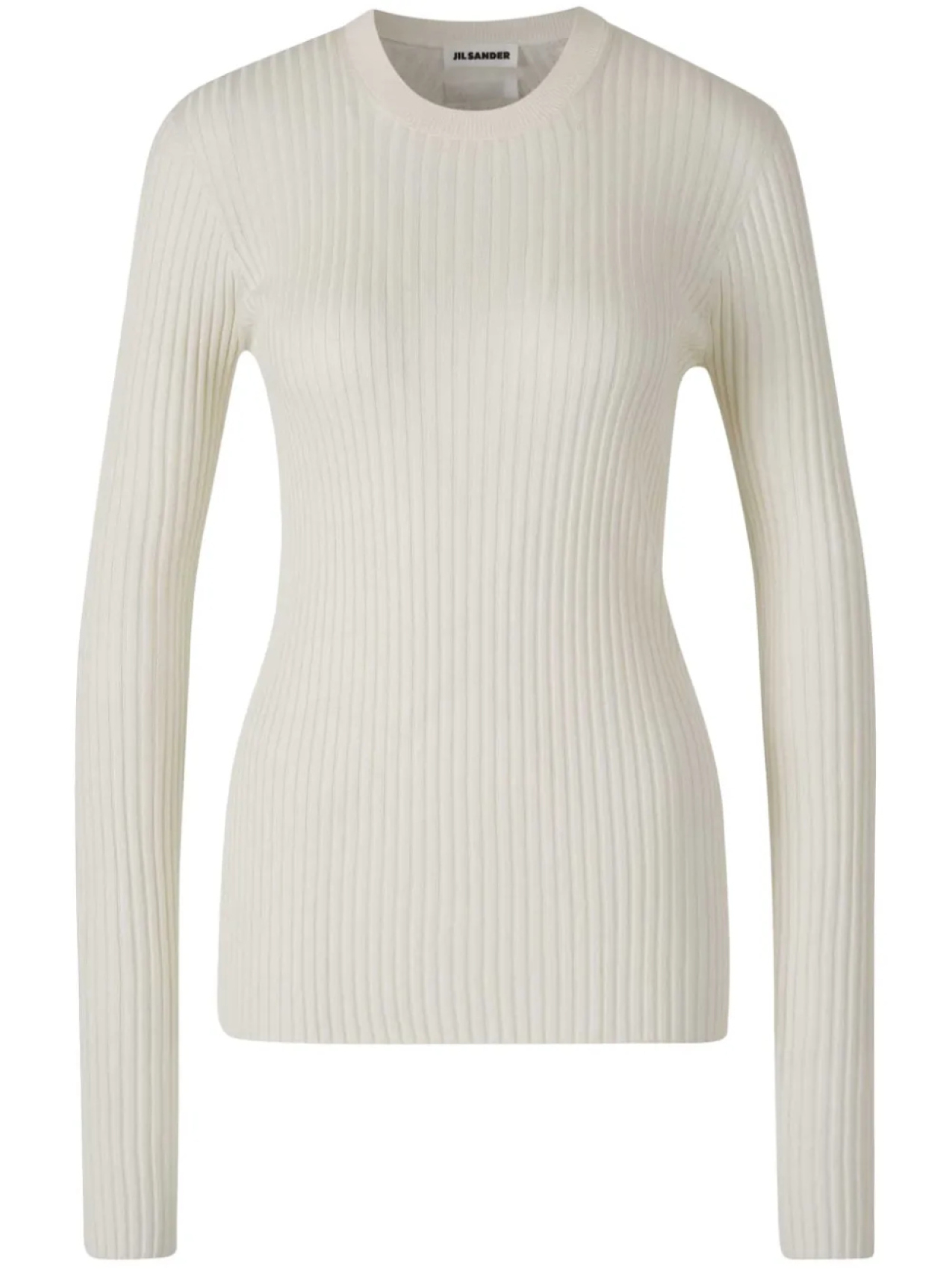 

Топ из ребристого шелка Jil Sander, белый