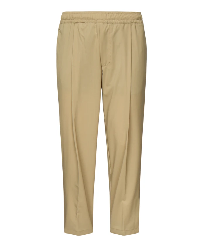 

Коричневые шерстяные брюки с эластичным поясом Giuliano Galiano, коричневый