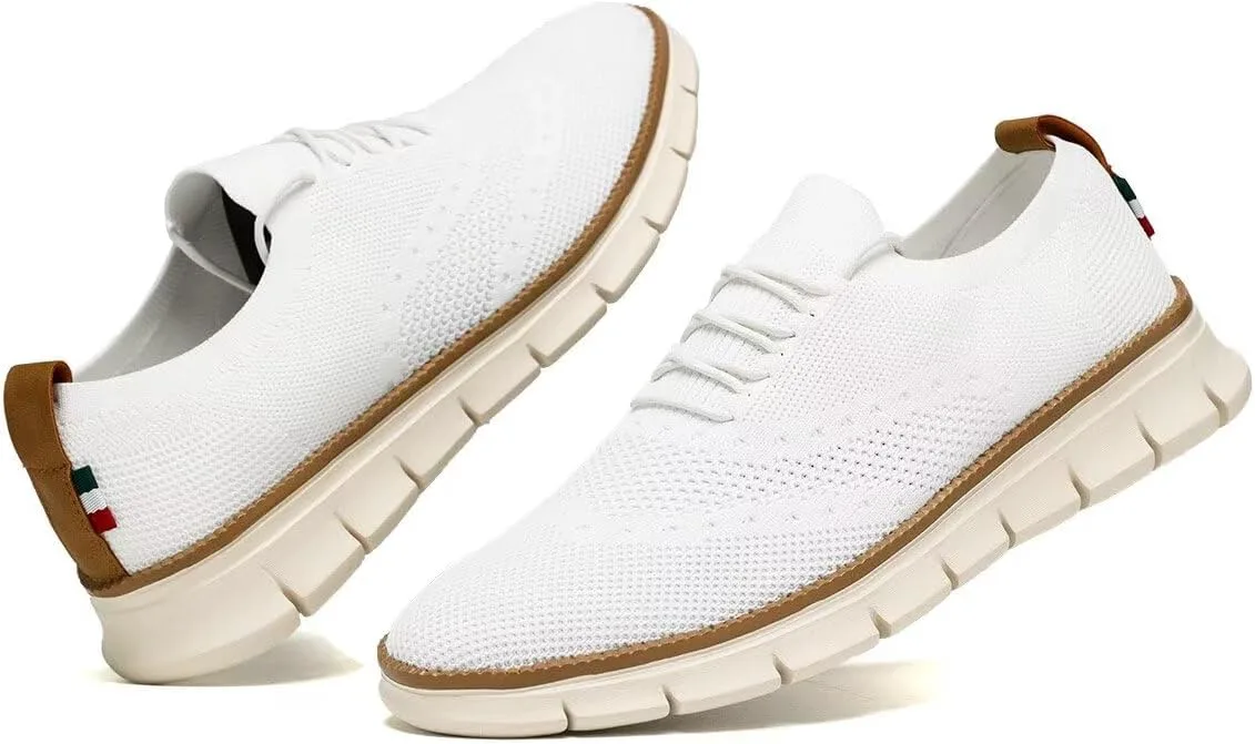 

Мужские повседневные туфли слипоны оксфорды для бизнеса, прогулок и работы, модные сетчатые легкие кроссовки с мягкой подошвой Vooncosir, белый