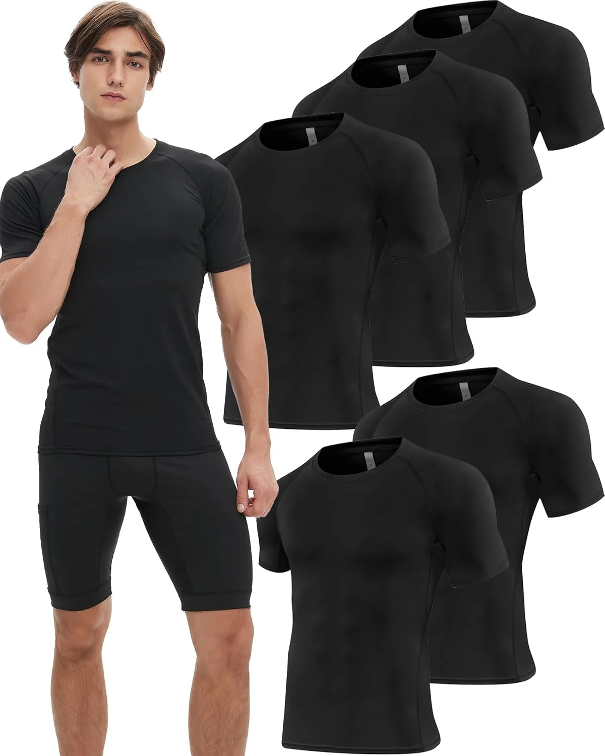 

5 компрессионных футболок для мужчин с коротким рукавом Cool Dry Antoyo