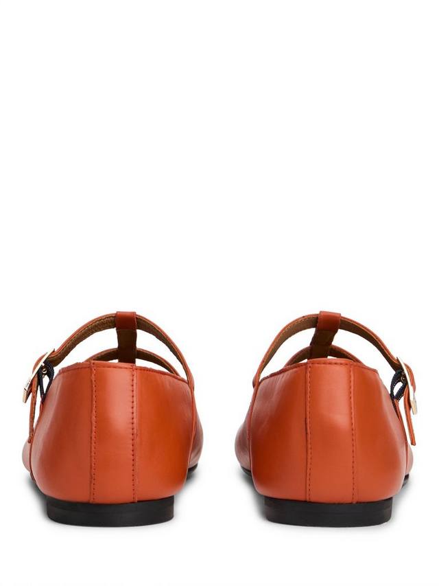 Кожаные туфли-лодочки с двойной перемычкой Tommy Hilfiger, Cayenne Orange — фото 3