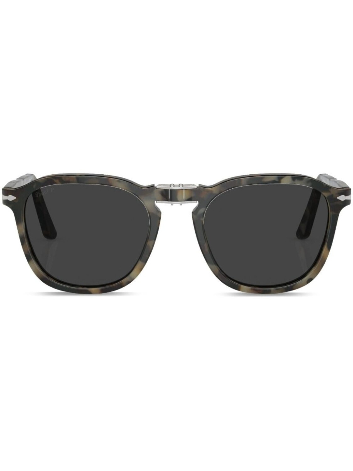 

Persol солнцезащитные очки в круглой оправе, коричневый