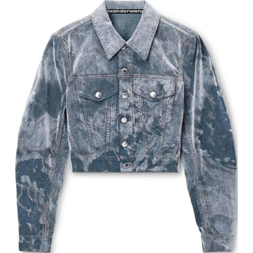 

Куртка дальнобойщика с облачным принтом Alexander Wang, Smoke Gray