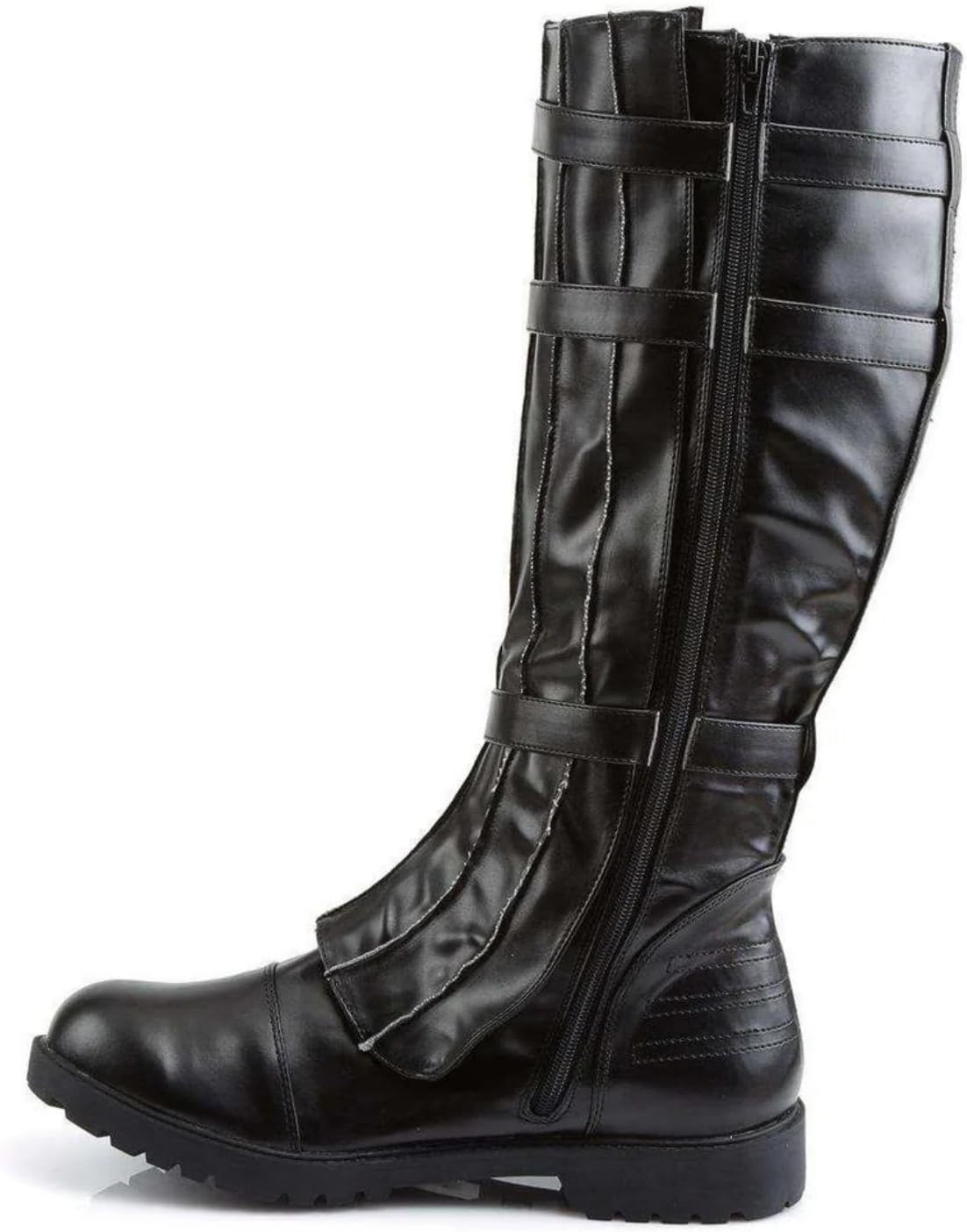 

Взрослый мужской персонаж в кожаных рыцарских сапогах периода Нормандского Ренессанса, сапоги до колена для костюма на Хэллоуин, с высоким голенищем до колен, боковая молния, дизайн для пиратских сапог Houdbdol, черный