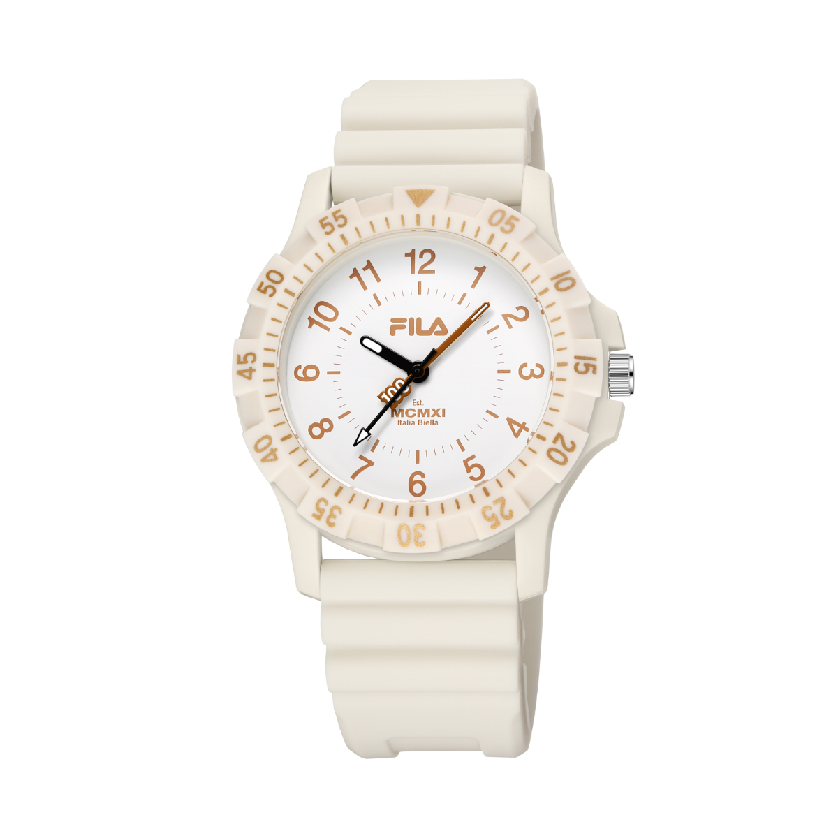 

Наручные часы для выпускных экзаменов Level 4 и Level 6 кварцевый механизм силиконовый ремешок черный циферблат унисекс FILA, априкот