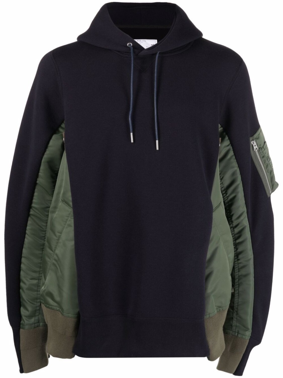 

sacai худи со вставками, синий