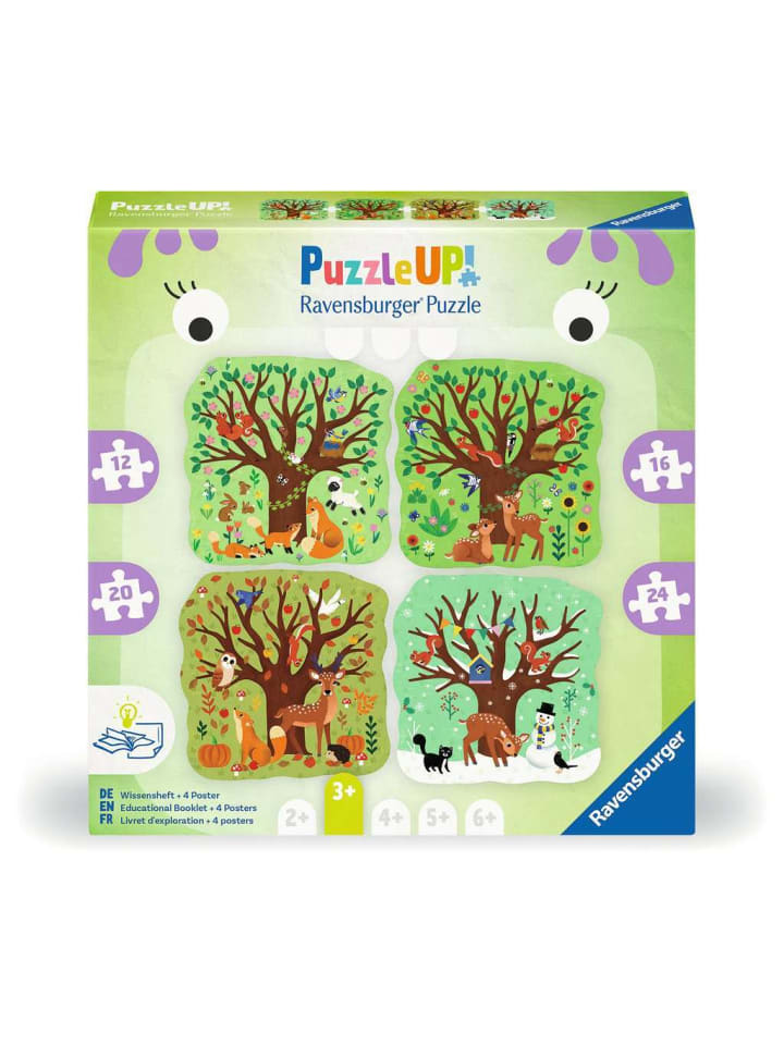 

Пазл Ravensburger, 12 + 16 + 20 + 24 детали, «Четыре времени года» в цвете
