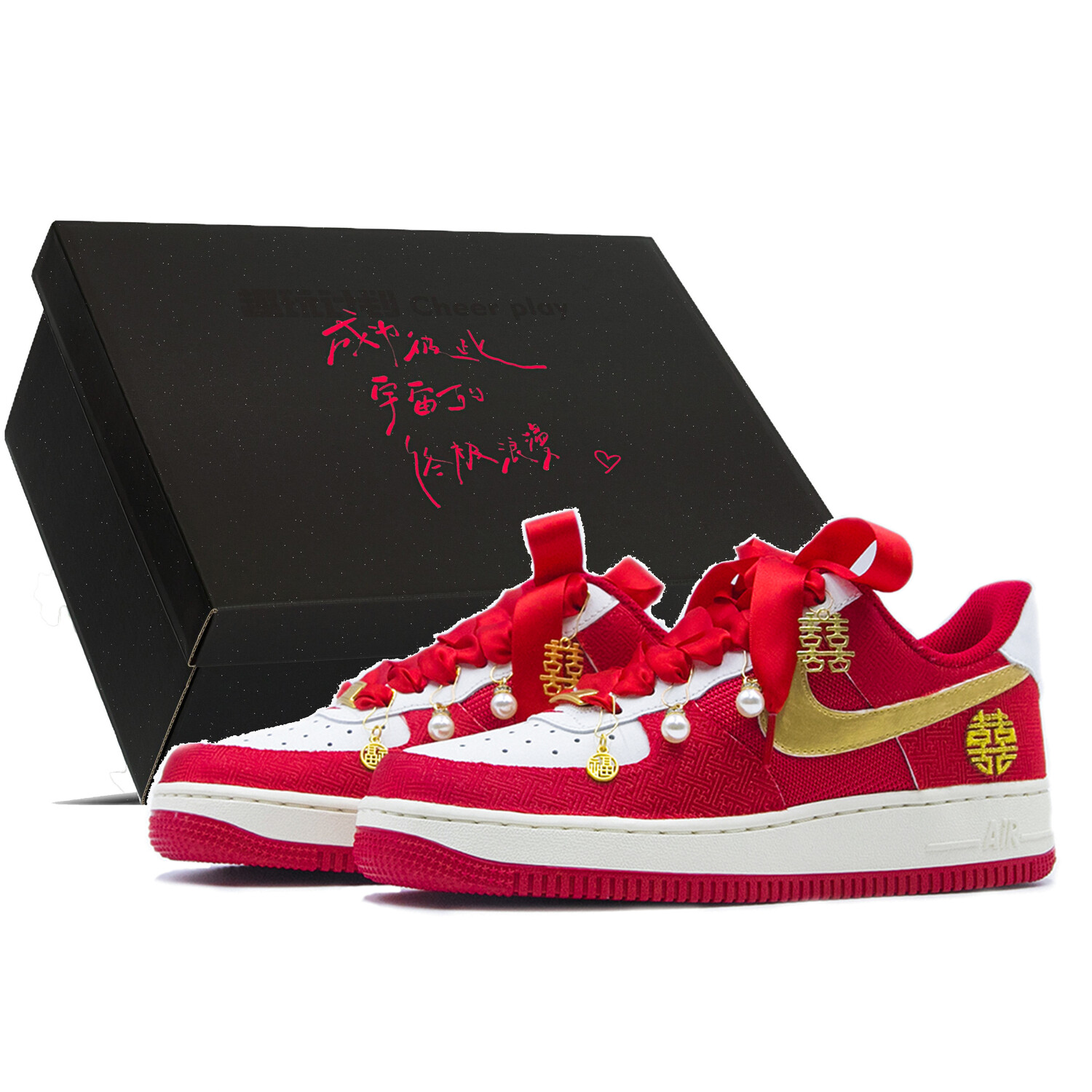 

Кроссовки для скейтбординга Nike Air Force 1 Low унисекс, Red Gold