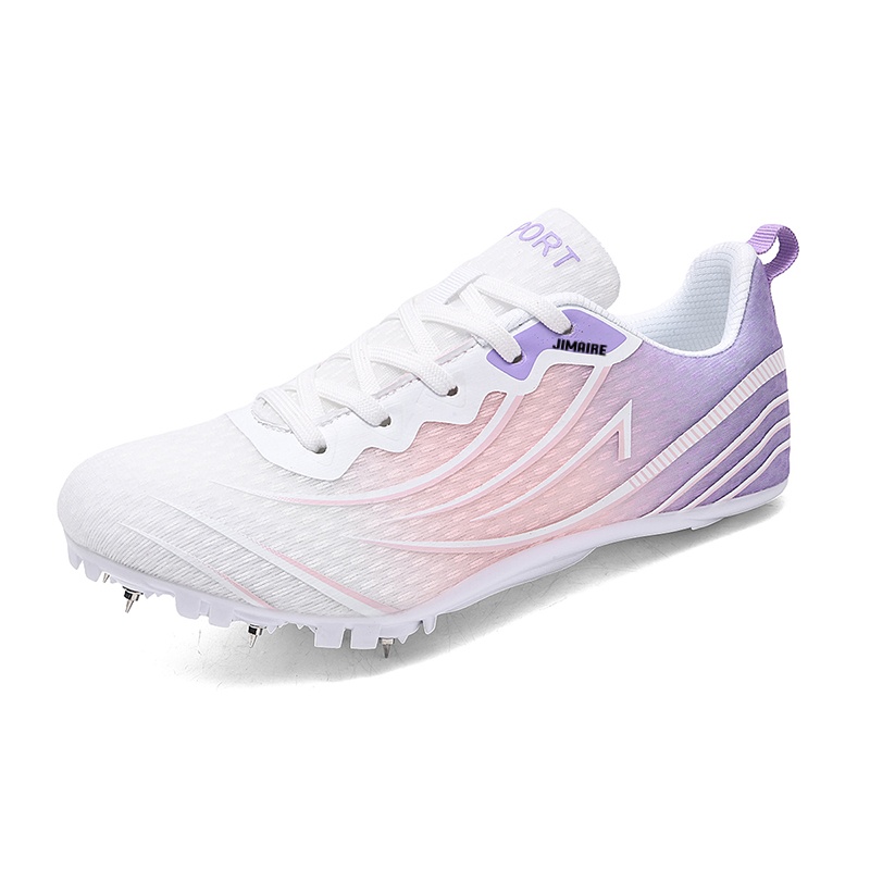 

King Jinmai Скользоустойчивые кроссовки унисекс низкие белые с фиолетовым, цвет White Purple