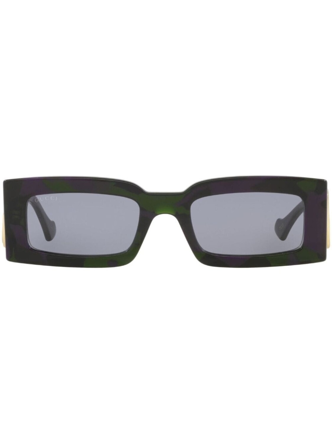 

Gucci Eyewear солнцезащитные очки в прямоугольной оправе с логотипом, зеленый