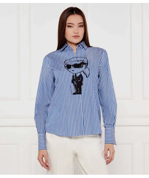 

Футболка с иконой Relaxed fit Karl Lagerfeld, синий