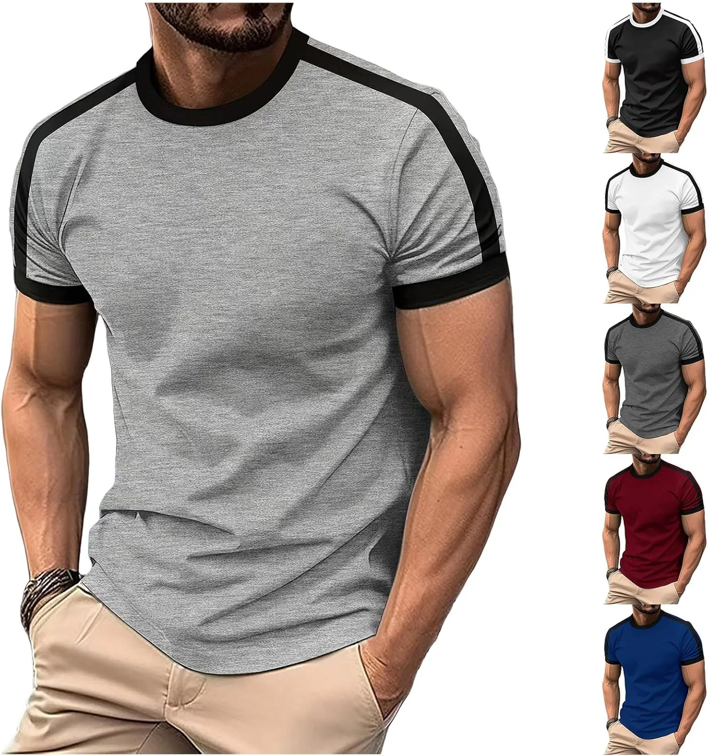 

Футболка мужская для тренировок с коротким рукавом, Slim Fit Thatrich
