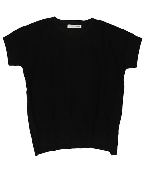 

Вязаная футболка из смесовой льна OSYAREVO, черный