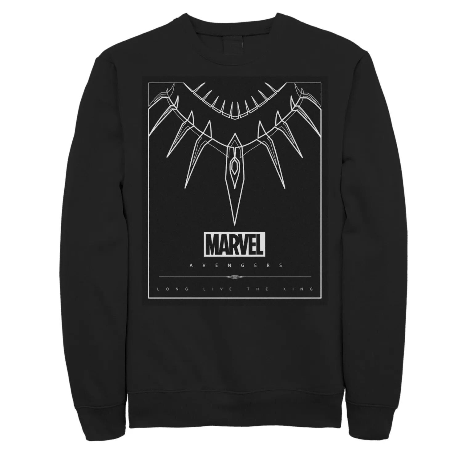 

Мужская толстовка с ожерельем и плакатом и логотипом «Черная пантера» Marvel