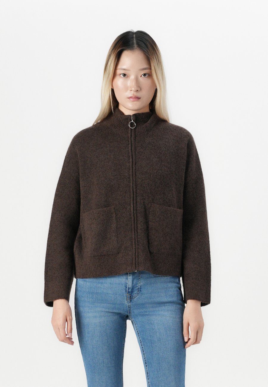 

Кардиган Selected Femme SLFSIA ZIPPER CARDIGAN , Delicioso Melange/Brown