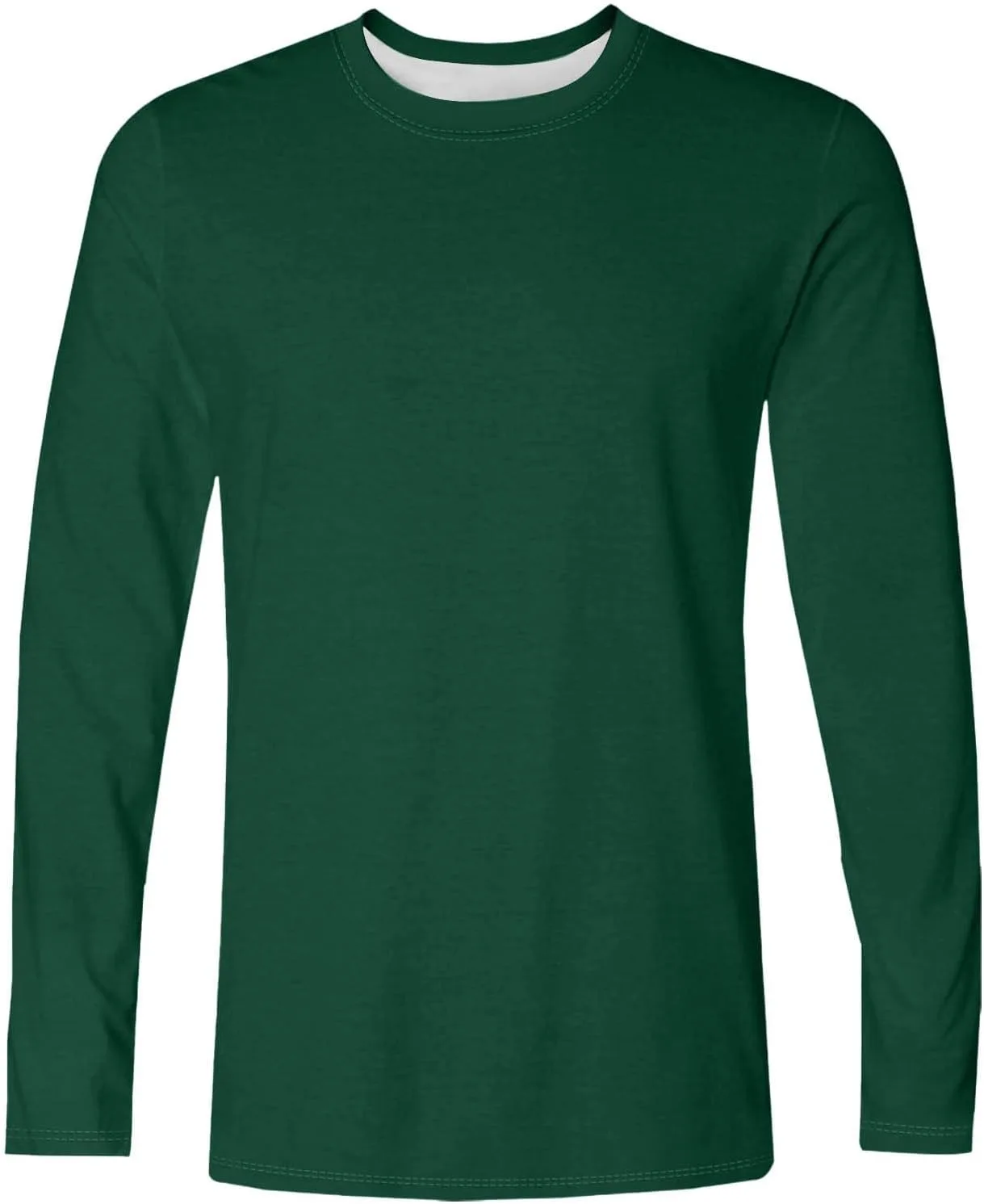 Мужская футболка с длинным рукавом Casual Lightweight Crew Neck Pullover Plus Size — фото 3
