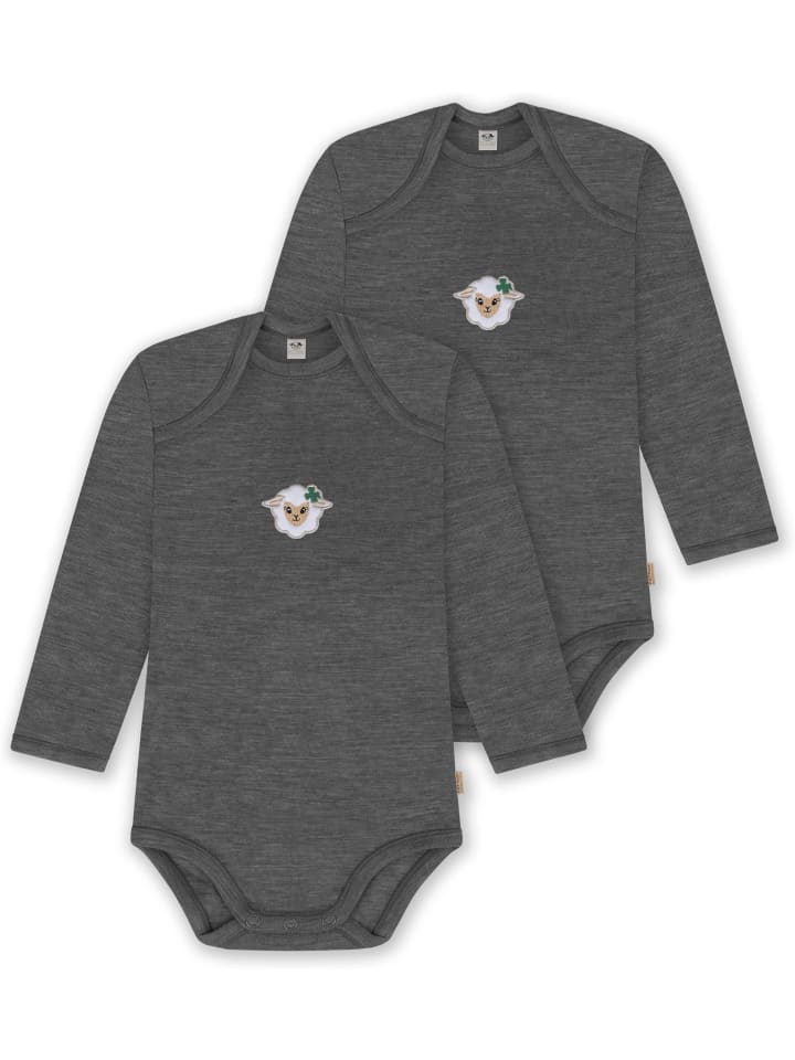 

Normani Outdoor Sports Комплект из 2 детских боди с длинными рукавами из мериносовой шерсти, цвет антрацит, Окленд