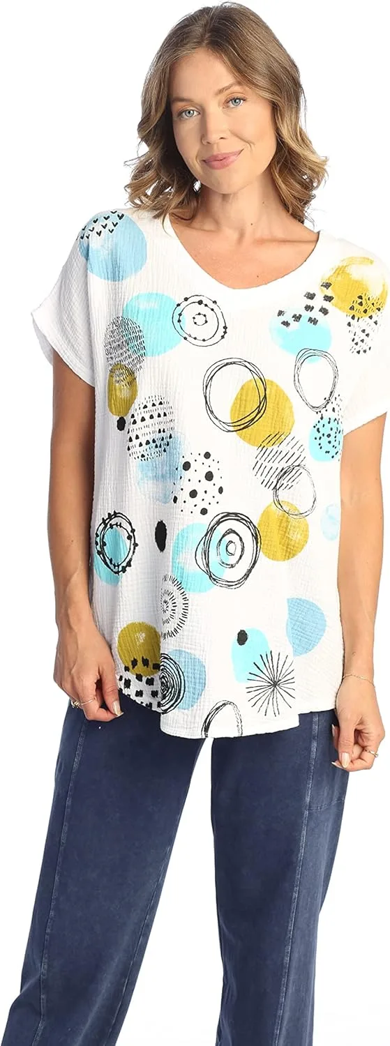 

Топ Jess & Jane Magic Dots с коротким рукавом из двойного муслина