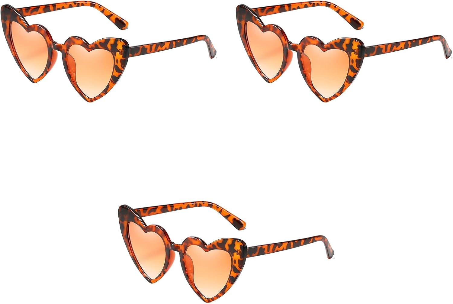 

Солнцезащитные очки в форме сердца для женщин, разноцветные очки в форме сердца для детей/девочек/подростков/вечеринок/хип-хопа ooibnn, Leopard Print-3pairs (Expensive in Shipping)