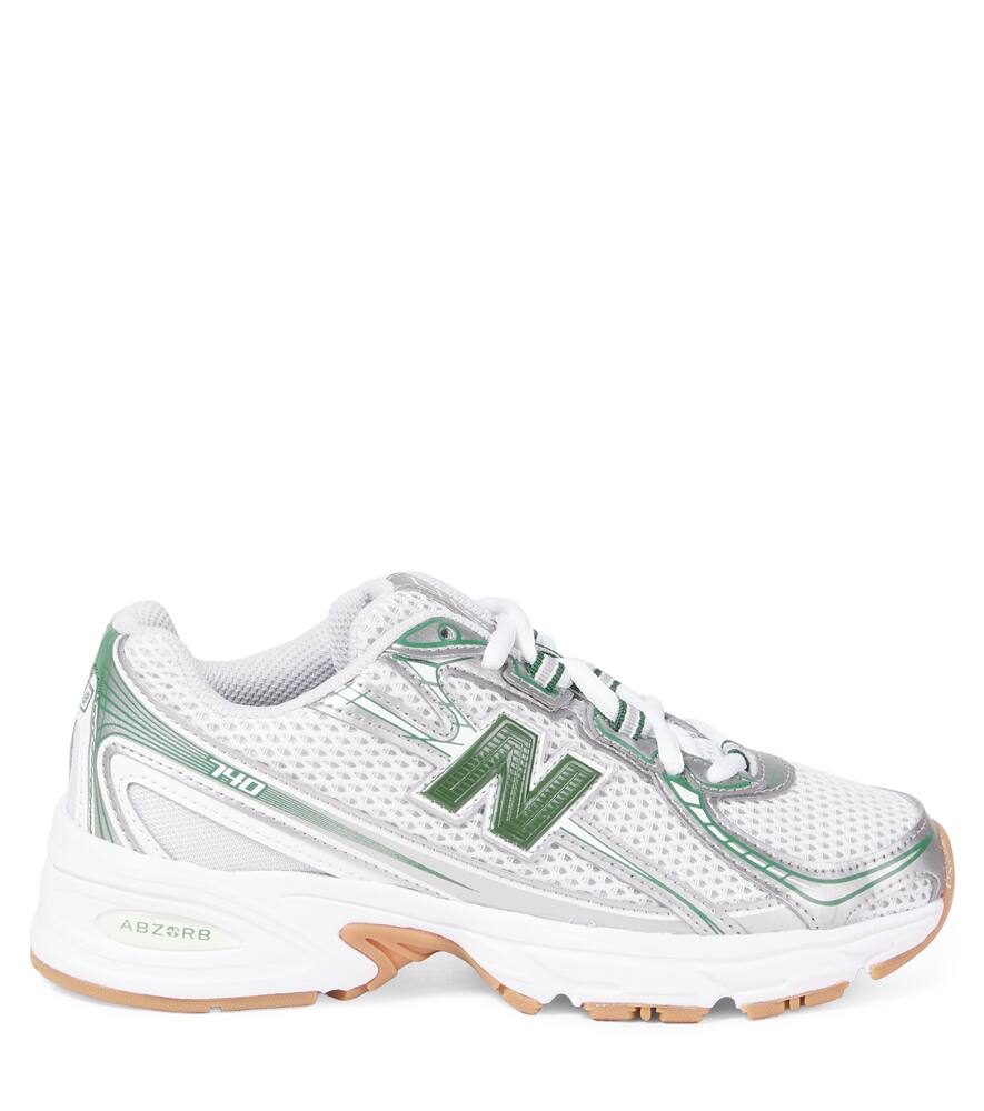 740 Junior кроссовки из сетки с кожаными деталями New Balance Kids, Silver Metallic — фото 3