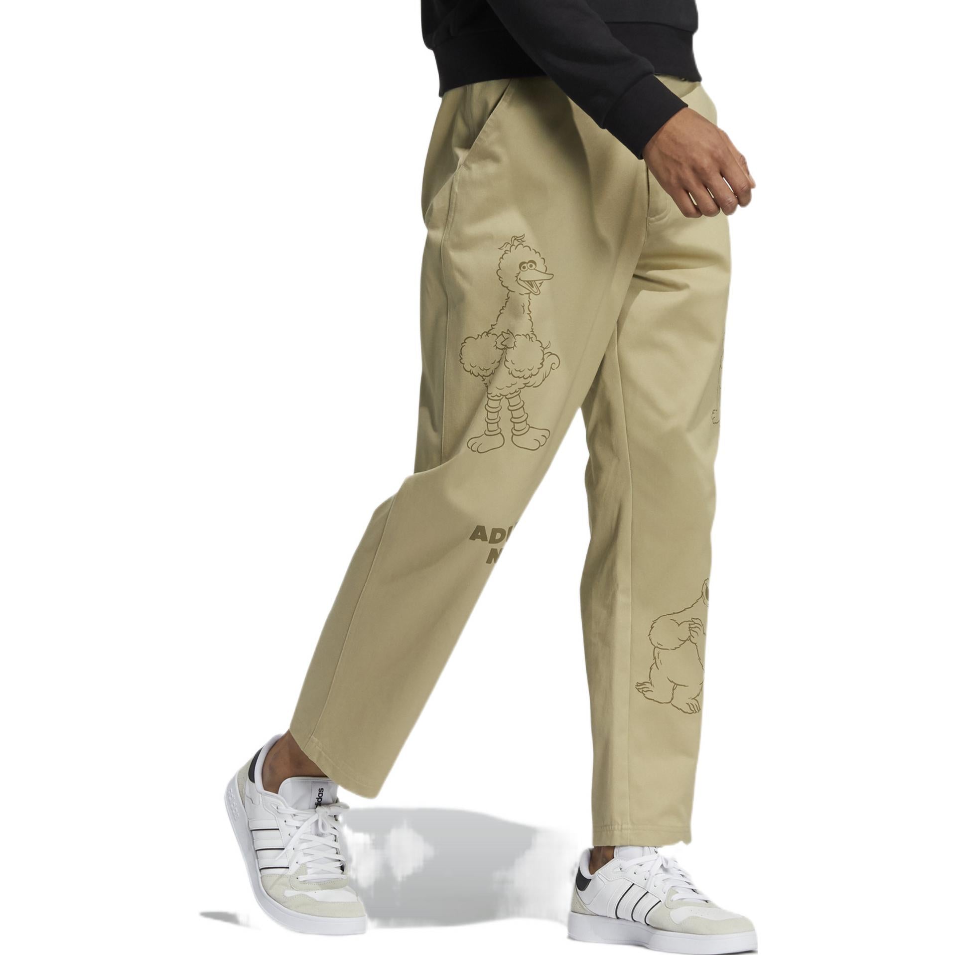 Спортивные брюки Men's adidas neo x SESAME STREET Crossover Printing Casual Sports Pants/Trousers/Joggers Brown HD3487 — фото 4