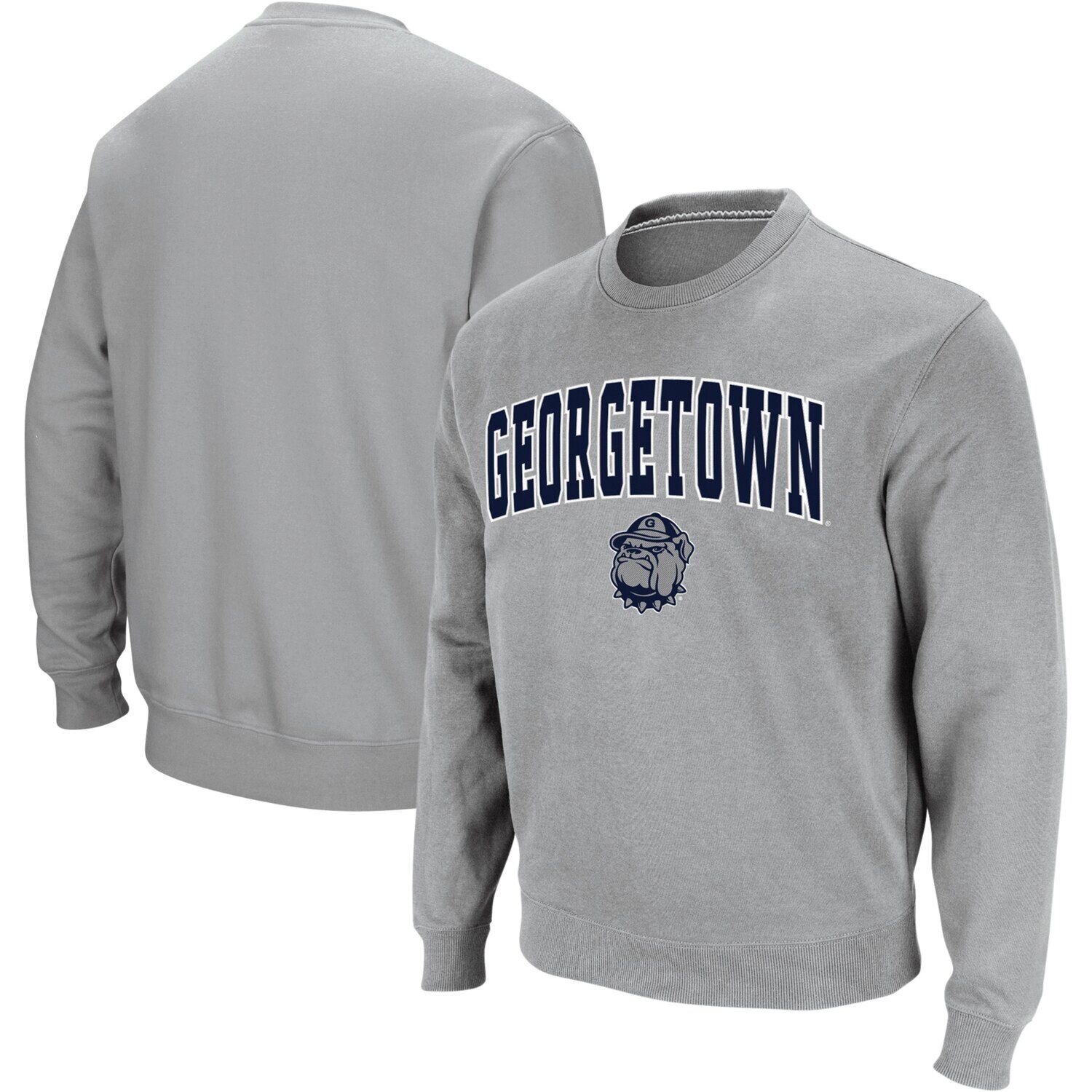 

Мужской серый свитшот с круглым вырезом Georgetown Hoyas Arch & Logo Colosseum