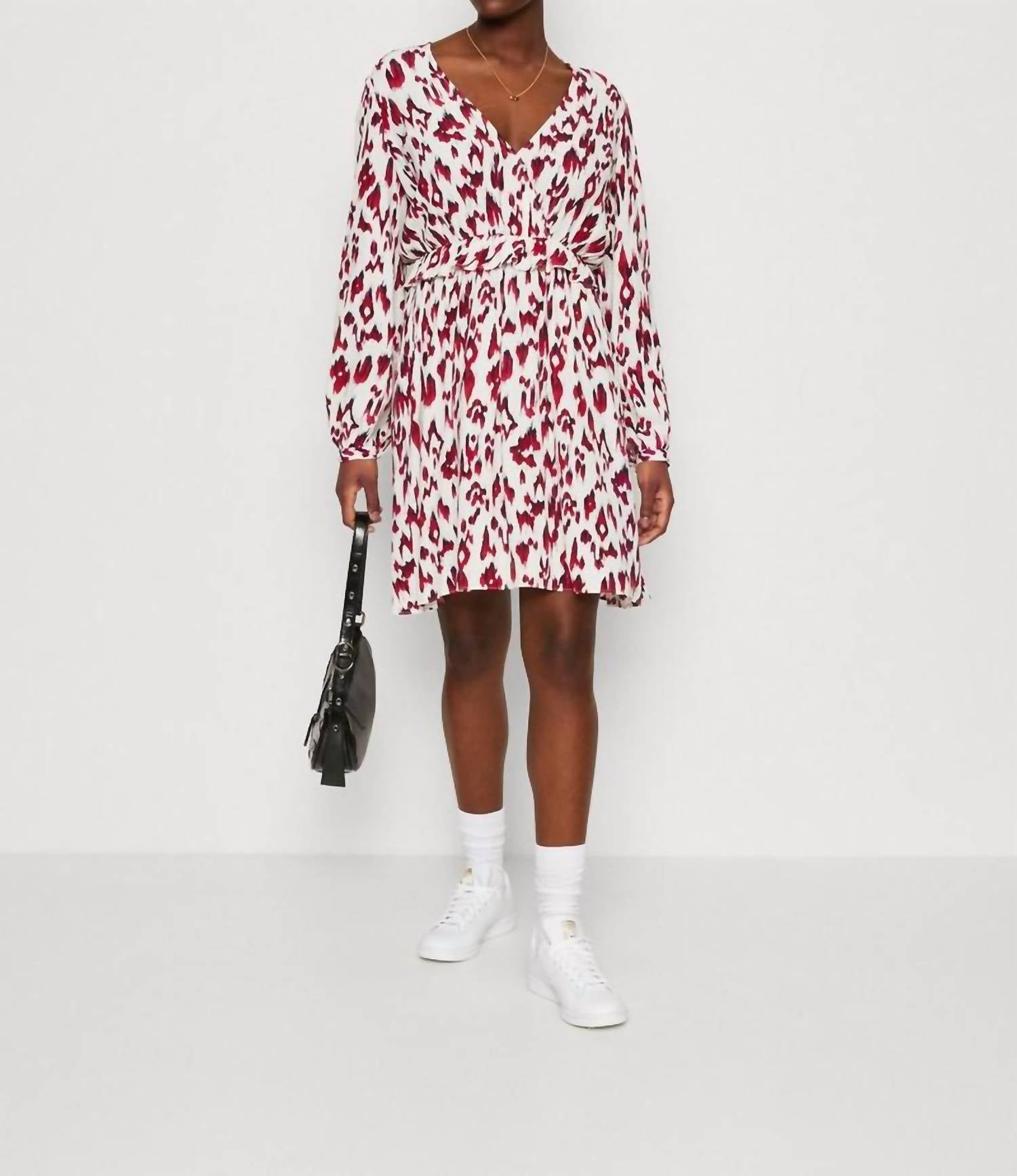

Короткое платье с запахом из матового иката Cherry Pie SCOTCH & SODA, цвет brushed ikat cherry pie