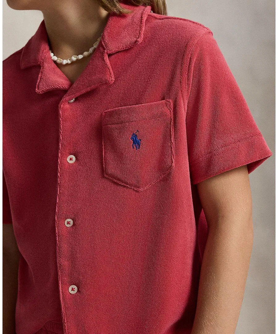 Детская футболка с коротким рукавом Terry Camp (8-20 лет) Polo Ralph Lauren, красный — фото 3
