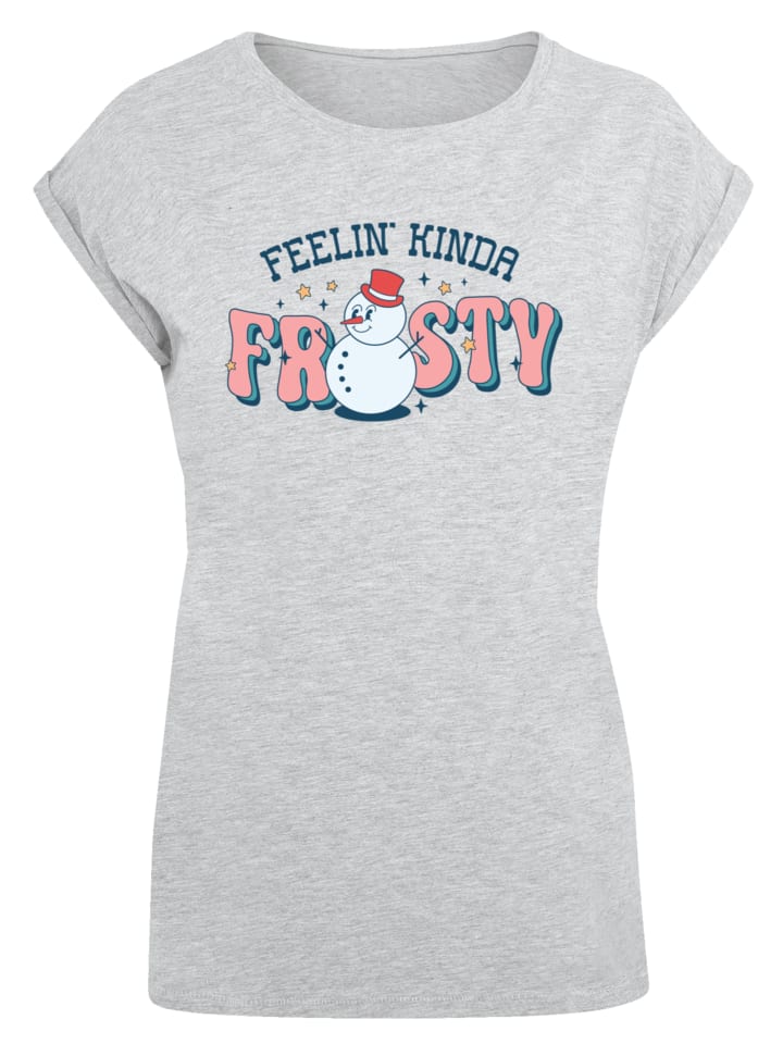 

Футболка F4NT4STIC T-Shirt Feelin Kinda Frosty Snowman, пятнистый серый