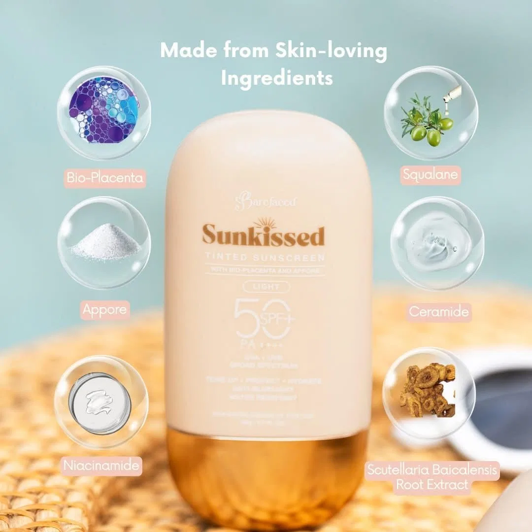 Солнцезащитный крем для лица Sunkissed Tinted Sunscreen SPF50+ PA+++ Light 50 мл Generic — фото 3