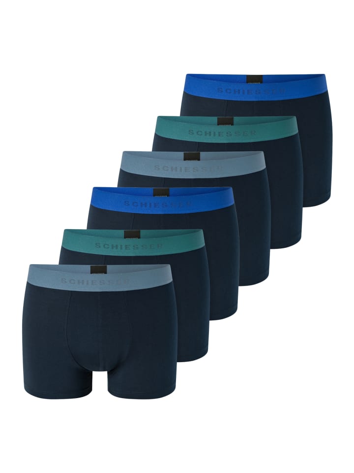 

Schiesser Ретро шорты/брюки из органического хлопка 95/5 темно-синего цвета