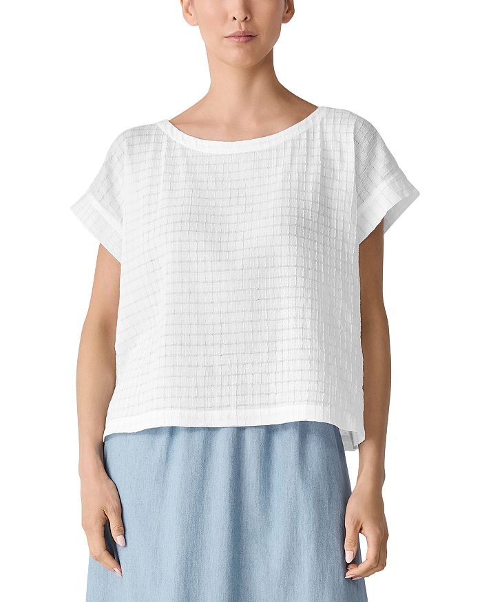 

Фактурный топ Eileen Fisher, белый