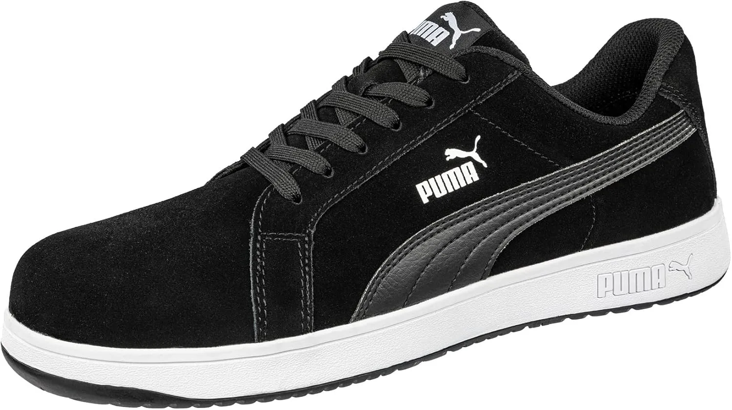Защитные кроссовки PUMA Safety Iconic Low S1PL ESD FO HRO SR унисекс, нескользящие, без металлических вставок из стекловолокна, черный