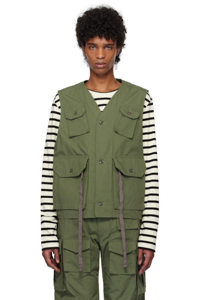 

Жилет C-1 цвета хаки Engineered Garments