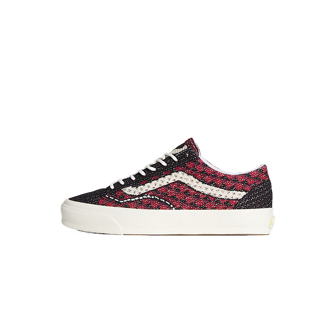 

Vans Премиальные Old Skool 'Knit Pack Geo Check' в бордово-красном цвете, цвет Red
