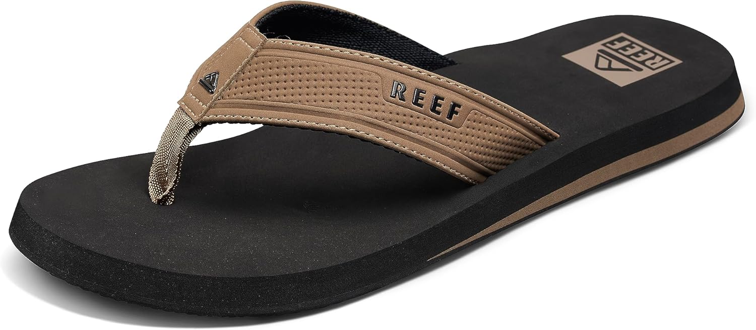 

Мужские шлепанцы REEF Layback с поддержкой свода стопы, водостойкие, черный