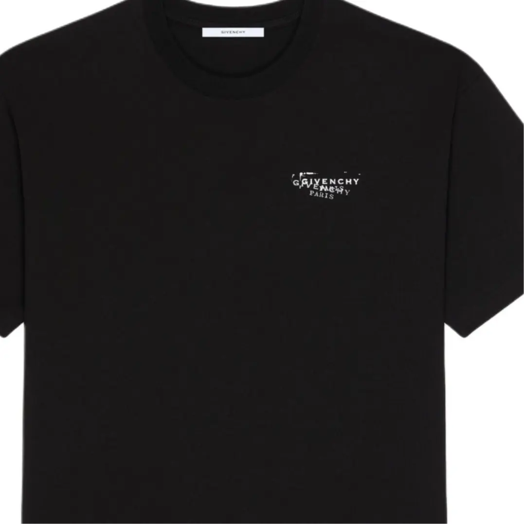 Футболка с принтом в стиле фронтального штампа Givenchy, черный — фото 4