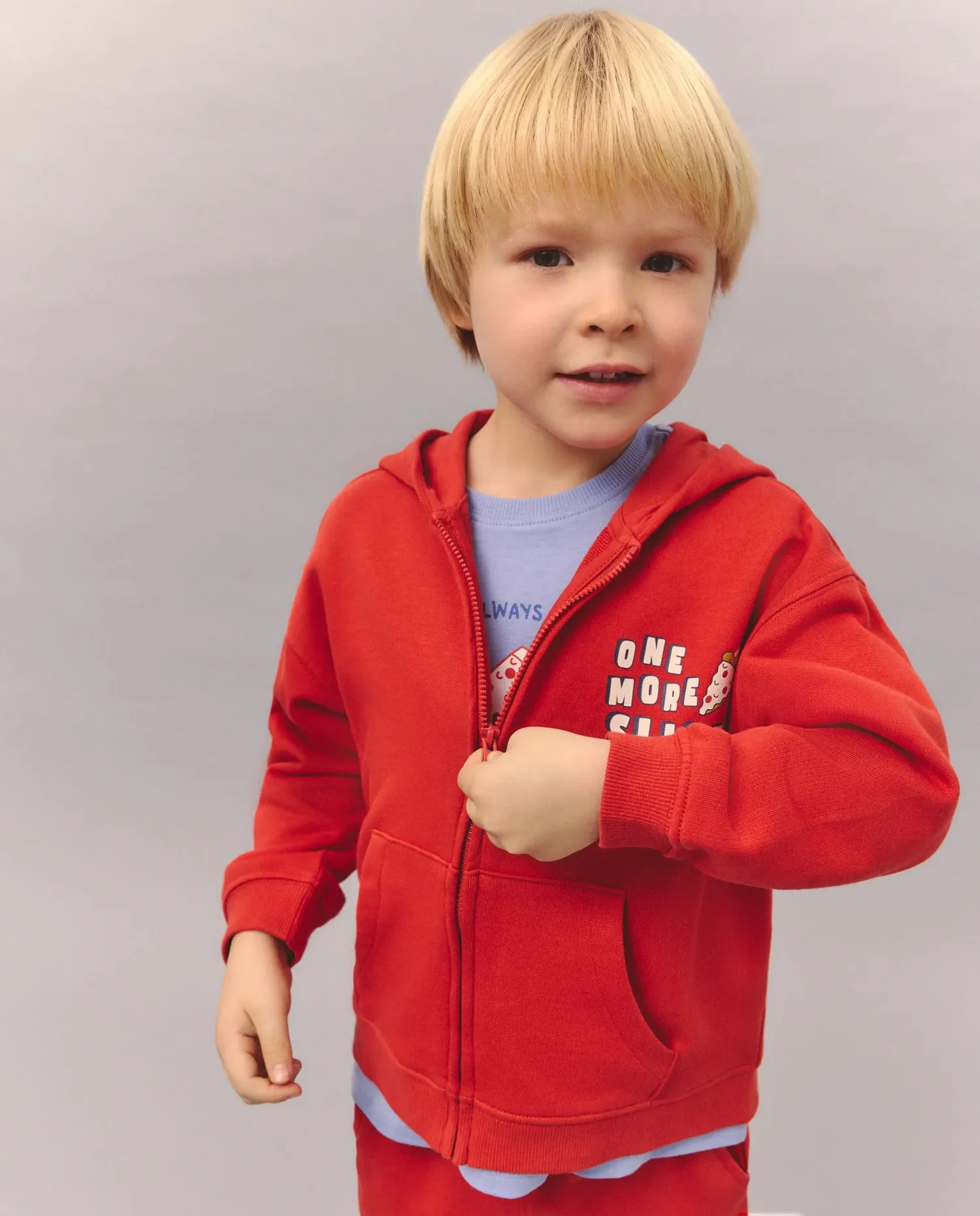 Открытая детская толстовка с капюшоном Kids El Corte Inglés, красный