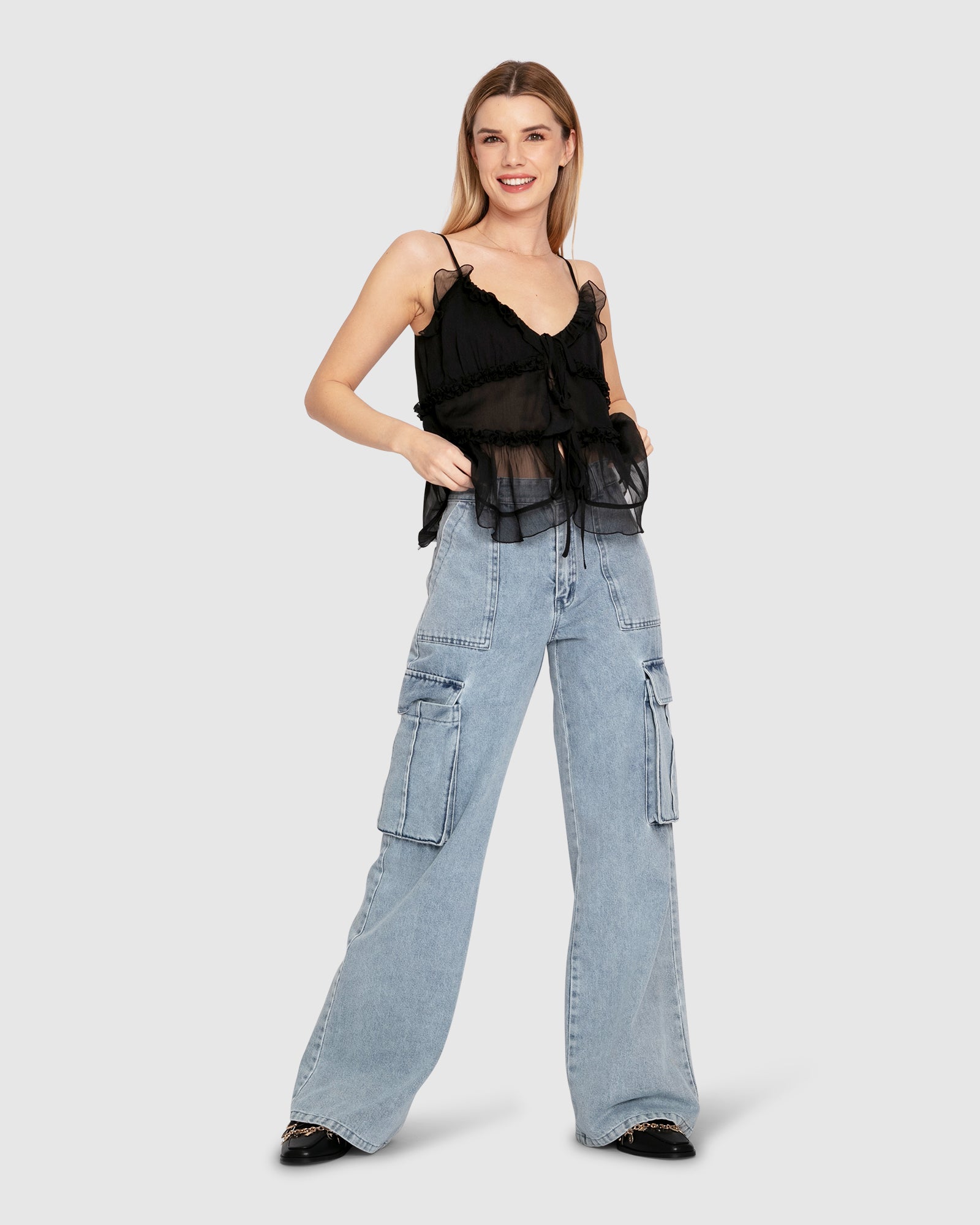 

Джинсы карго Southern Nights Belle&Bloom, цвет stonewash