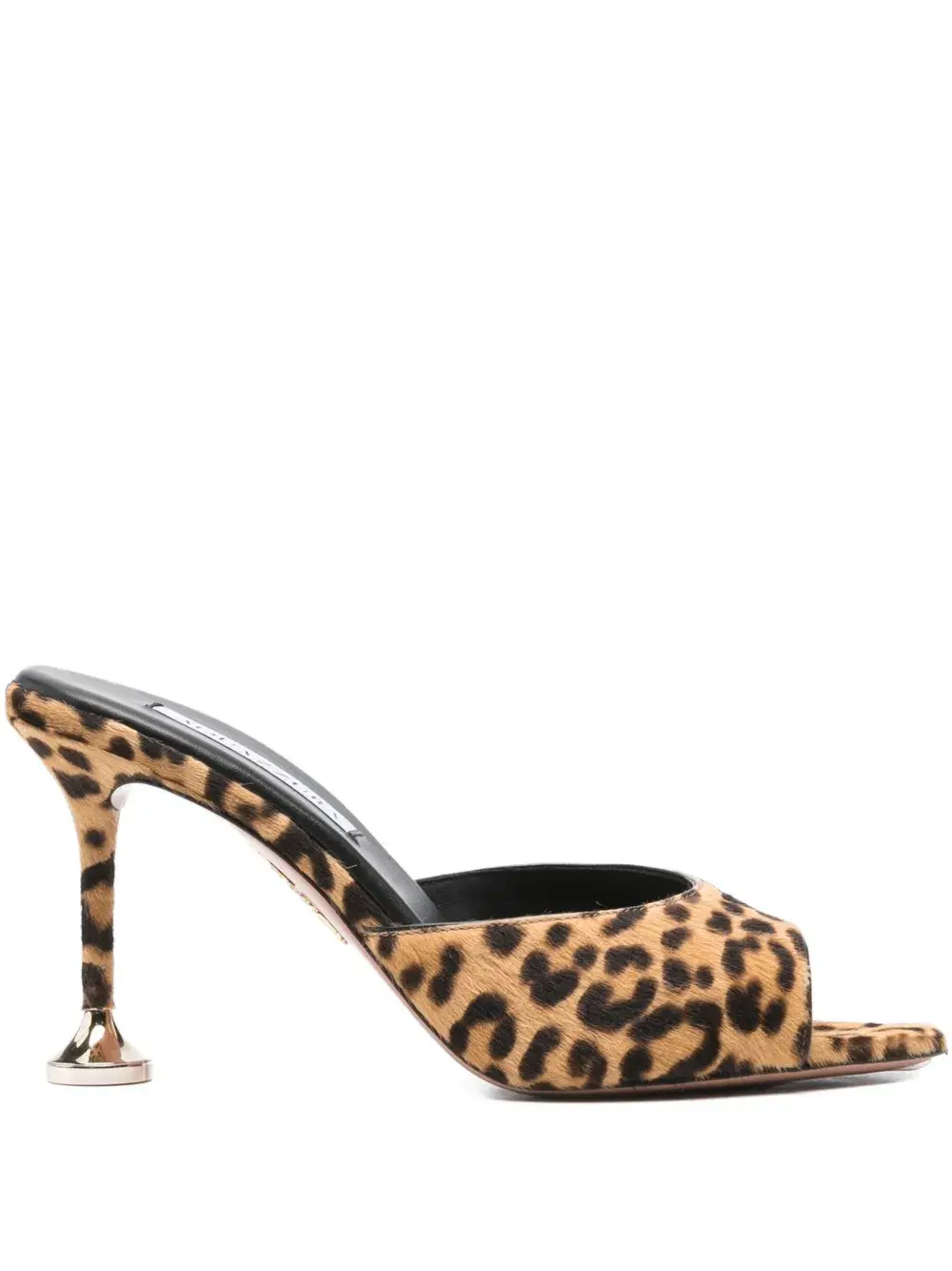 Мюли с леопардовым принтом Aquazzura, коричневый