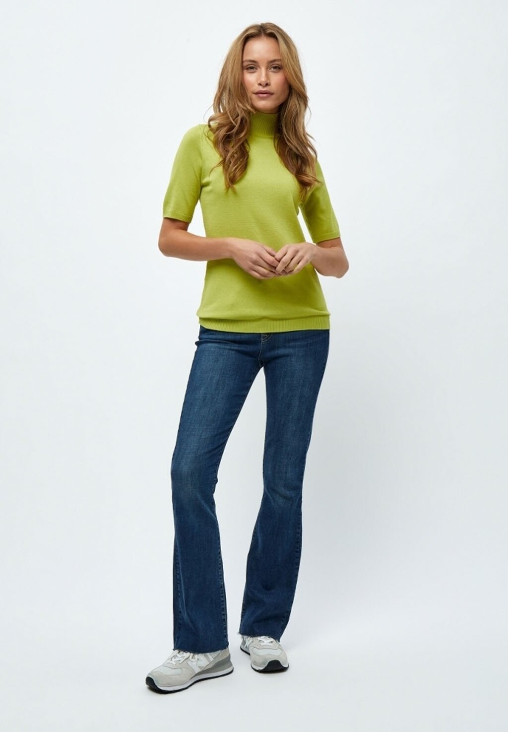 

Футболка базовая Milima Roll Neck Knit Minus, ярко-салатовый