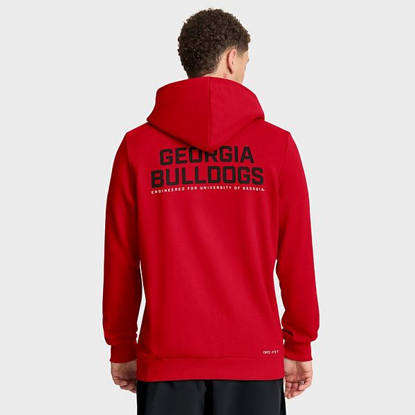 Мужская красная худи georgia bulldogs 2025 sideline standard issue dri-fit на молнии Nike — фото 3