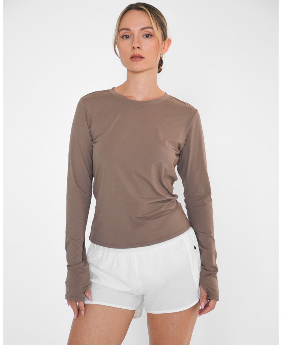 

Женская компрессионная нейлоновая футболка с длинными рукавами Raya средней длины Rebody Active, Sand, Бежевый, Женская компрессионная нейлоновая футболка с длинными рукавами Raya средней длины Rebody Active, Sand