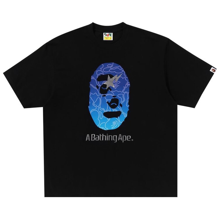 

Футболка BAPE Line Camo Ape Head Relaxed Fit Tee, черный