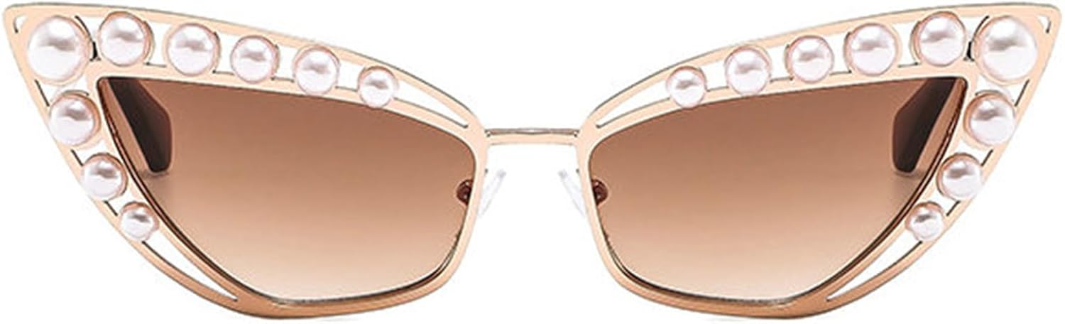 

Солнцезащитные очки «кошачий глаз» с блестящими стразами, металлическая маленькая оправа, жемчужные солнцезащитные очки, модные бриллиантовые очки для вечеринки, защита от ультрафиолета UV400 helena, C4