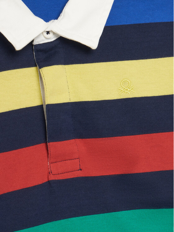 Поло regular fit 33CKG300Z United Colors Of Benetton, мультиколор — фото 3